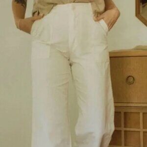 Esby The Finch Pants Natural Cotton 2 Cream Wide Leg